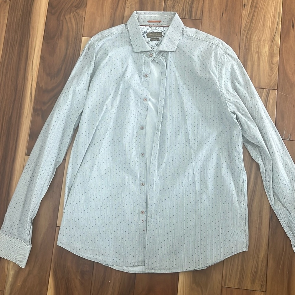 Denim & Flower button up